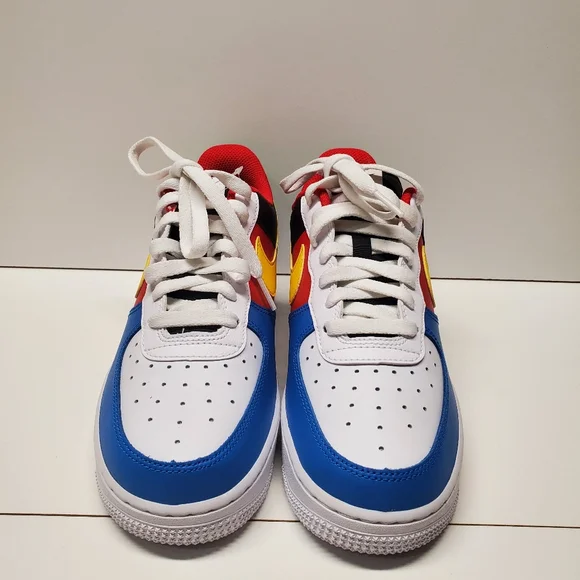 Nike Air Force1 '07 QS Shoes "UNO" White Black Red Blue Yellow - Picture 2 of 7